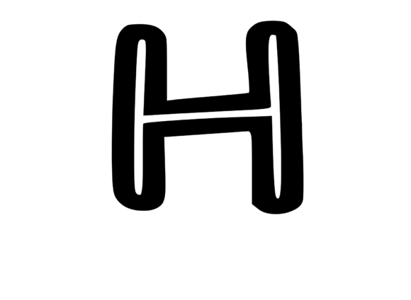 Bold Outlined Comic Mono Letter H Review