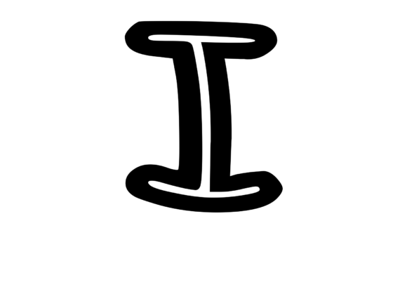 Bold Outlined Comic Mono Letter I Review