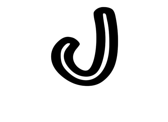 Bold Outlined Comic Mono Letter J Review