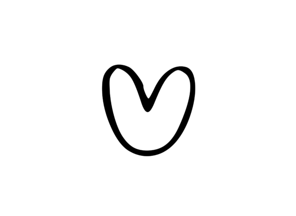 Friendly Bubble Cartoon Mono Letter SVG V
