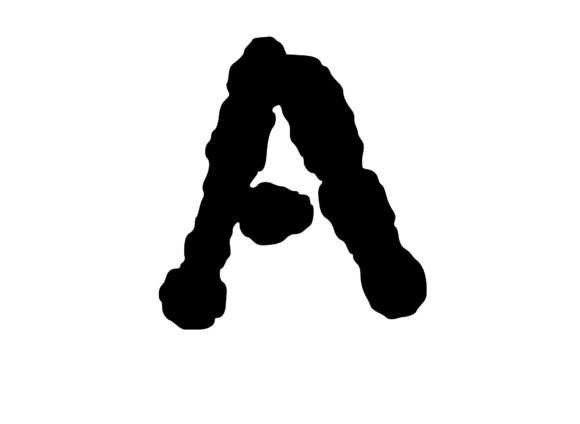 Ink Blot Stain Mono Letter a Review