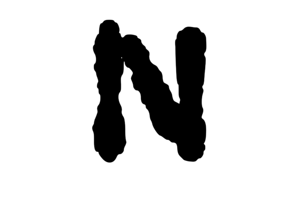 Ink Blot Stain Mono Letter N Review