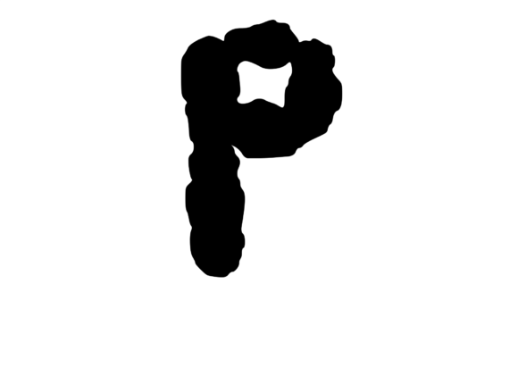 Ink Blot Stain Mono Letter P Review