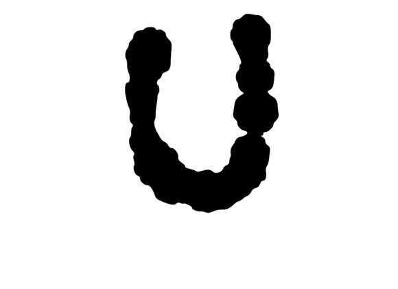 Ink Blot Stain Mono Letter U Review