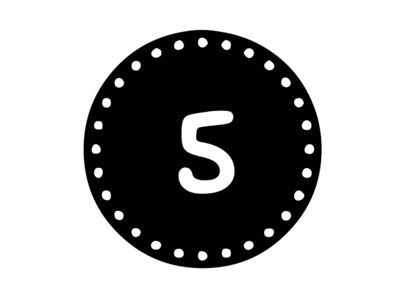 Mono Minted Gold Coin Number SVG Five Review