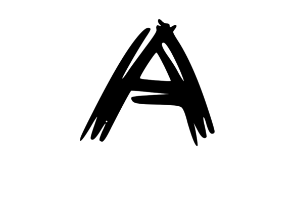 Old Brush Stroked Mono Letter a Review for Embroidery Projects